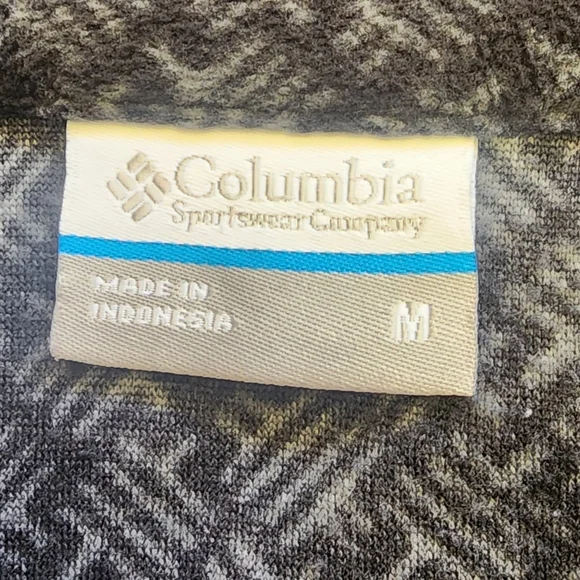 M Columbia Gray Fleece Patterned Quarter-Zip Pullover - Picture 3 of 11